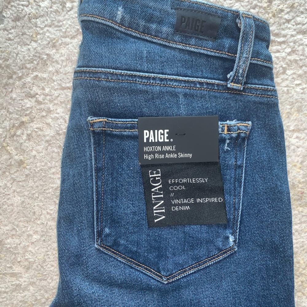 PAIGE Hoxton High Rise Ankle Skinny Jeans, Size 27